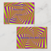 Carte de visite de spirale psychédélique à cinq br (Devant / Derrière)