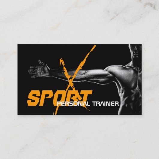 Carte de visite de sport pour les formateurs perso (Devant)