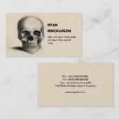 carte de visite de squelette d'aviron (Devant / Derrière)