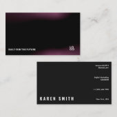 Carte de visite de startup de technologie sombre f (Devant / Derrière)