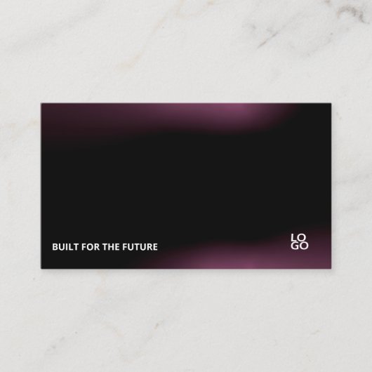 Carte de visite de startup de technologie sombre f (Devant)
