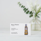 Carte de visite de station-service (Debout devant)