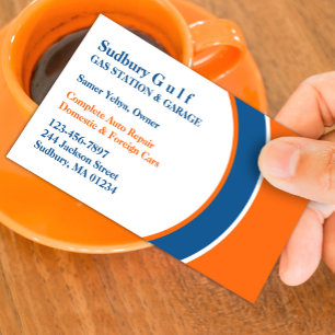 Carte de visite de station-service