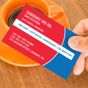 Carte de visite de station-service