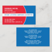 Carte de visite de station-service (Devant / Derrière)