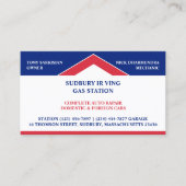 Carte de visite de station-service (Devant)