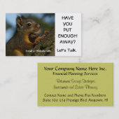 Carte de visite de stratégies de retraite (Devant / Derrière)