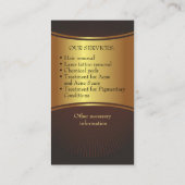 Carte de visite de studio cosmétique (Dos)