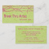 Carte de visite de studio d'artiste professionnel (Devant / Derrière)