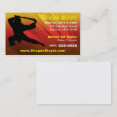 Carte de visite de studio d'arts martiaux (Devant / Derrière)