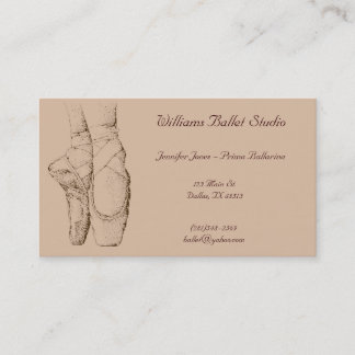 Carte de visite de studio de ballet