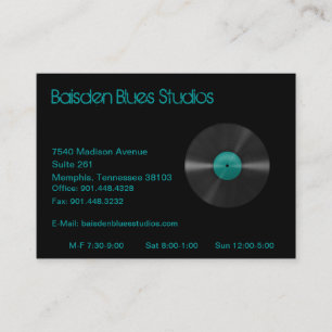 Carte de visite de studio de bleus de Baisden