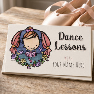 Carte de visite de studio de cours de danse de bal