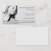 Carte de visite de studio de danse (Devant / Derrière)