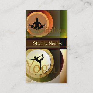 Carte de visite de studio de méditation de yoga