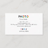 Carte de visite de studio de photographie moderne (Devant)
