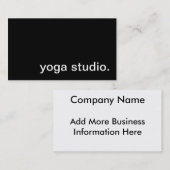 Carte de visite de studio de yoga (Devant / Derrière)