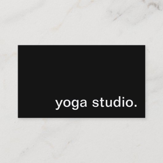 Carte de visite de studio de yoga (Devant)