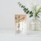 Carte de visite de studio de yoga de lumière du (Debout devant)