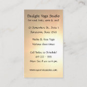 Carte de visite de studio de yoga de lumière du (Dos)