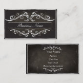 Carte de visite de style ancien 2 côtés Modèle (Devant / Derrière)