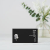 carte de visite de style ancien de microphone (Debout devant)