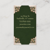Carte de visite de style antique Renaissance (vert (Dos)