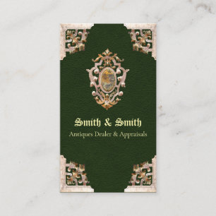 Carte de visite de style antique Renaissance (vert