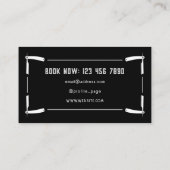 Carte de visite de style barbier de cadre Razor (Dos)