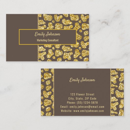 Carte de visite de style brillant (Devant / Derrière)