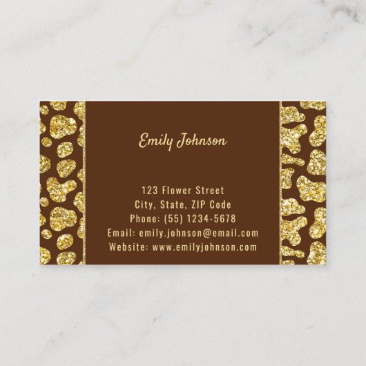 Carte de visite de style brillant (Dos)