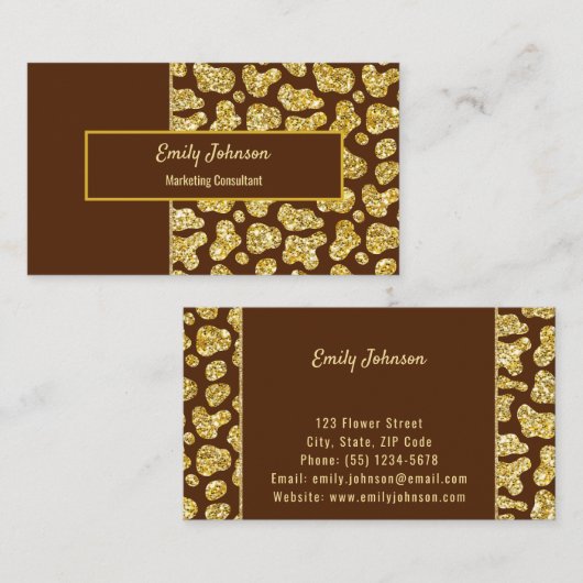 Carte de visite de style brillant (Devant / Derrière)