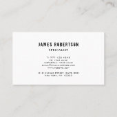 Carte de visite de style brutal pour votre entrepr (Dos)