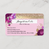 Carte de visite De Style Carte De Crédit Florale E (Dos)