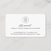 Carte de visite de style cheveux moderne avec code (Dos)