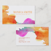 Carte de visite de style d'aquarelle artiste (Devant / Derrière)