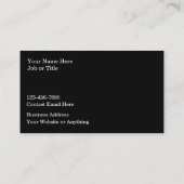 Carte de visite de style métallique en acier class (Dos)