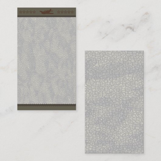 Carte de visite de style militaire (Devant / Derrière)