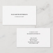 Carte de visite de style minimaliste. (Devant / Derrière)