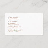Carte de visite de style minimaliste (Dos)