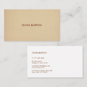 Carte de visite de style minimaliste (Devant / Derrière)