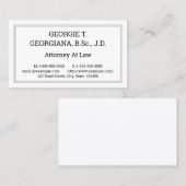 Carte de visite de style Nostalgique (Devant / Derrière)