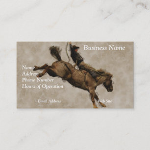 Carte De Visite De style occidental Bucking Bronco Cowboy