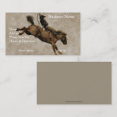 Carte De Visite De style occidental Bucking Bronco Cowboy (Devant / Derrière)