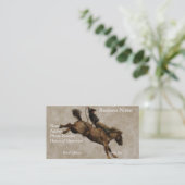 Carte De Visite De style occidental Bucking Bronco Cowboy (Debout devant)