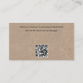 Carte de visite de style papier Kraft (Dos)