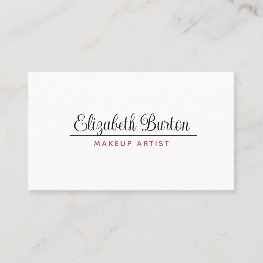 Carte de visite de style simple (Devant)