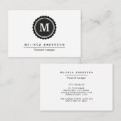 Carte de visite de style simple. (Devant / Derrière)