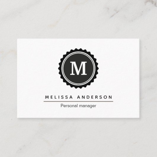 Carte de visite de style simple. (Devant)