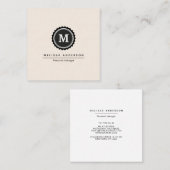 Carte de visite de style simple. (Devant / Derrière)